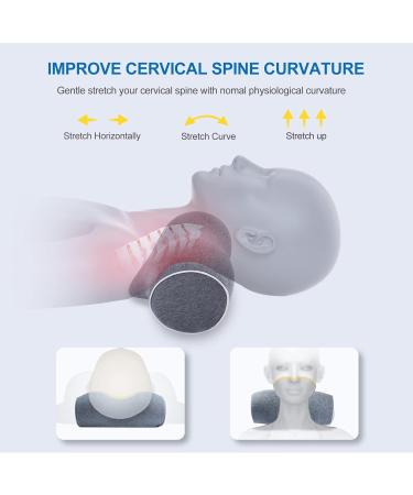 Odifit Cervical Pillow for Pain Relief | Memory Foam Neck Stretcher with Pillowcase | Neck Support Traction Relaxer for Muscle Tension & Spine Alignment - Grey - Buy Online on GoSupps.com
