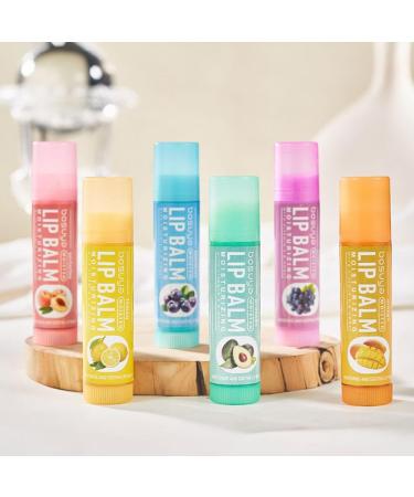 6 Pack Fruit Flent Lip Balm Set for Girls - Moisturizing Hydrating Lip Care Gift Natural Anti-Dry Anti-Crack Gloss for Dry & Chapped Christmas Birthday Gifts for Women Teens - Buy Online on GoSupps.com