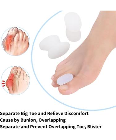 12 Set Silicone Gel Toe Spreaders - Soft & Comfortable Toe Separators for Hallux Valgus Overlapping Toes & Corns - Includes S M & L Sizes - Buy Online on GoSupps.com