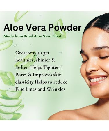 Hebhac Herbs Aloe Vera Powder Organic 227g (8oz) Aloe Vera Powder for Hair & Face | Aloe Barbadensis | AloeVera, Natural Hair & Skincare, Moisturizer, Herbal Cosmetics, Supports Immune System (8 oz) - Buy Online on GoSupps.com