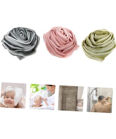 NOLITOY 6 Pcs Rose Bath Balls | Exfoliating Bath Sponge & Shower Scrubber for Body | Large Polyester Bath Poufs for Back Massage | Ideal for Girls - Buy Online on GoSupps.com
