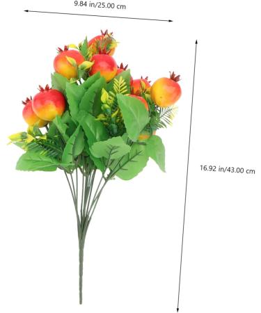 Warmhm 1 Pomegranate Bouquet Christmas Craft Wreath Pick Realistic Flower Arrangements Fake Christmas Plant Pomegranate Floral Picks Faux Flower Bouquet Plastic Fruit Artificial Flower - Buy Online on GoSupps.com