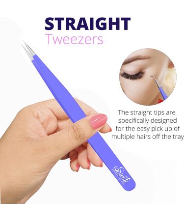 SIVOTE Lash Tweezers 3 Pack - Perfect for Volume Isolation & Classic Lashes | Purple - Buy Online on GoSupps.com