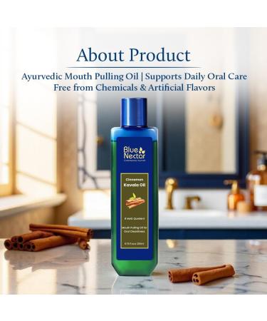 Blue Nectar Cinnamon Mouth Pulling Oil for Kavala Gandusha Oral Hygiene Ritual | Ayurvedic Mouthwash for Fresh Breath Daily Oral Care & Helps Maintain Fresh Gums (9 Herbs 3.38 Fl Oz) Warm Cinnamon 3.38 Fl Oz (Pack of 1) - Buy Online on GoSupps.com