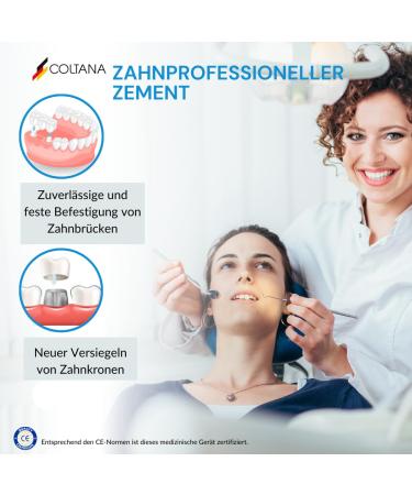 Coltana Dental Cement - Extra Strong Adhesive for Crowns Bridges & Dentures | Self-Curing Tooth Repair Set - Buy Online on GoSupps.com