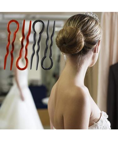 40 Pcs Plastic U Shaped Hair Pins for Hair Braid Twist Styling - Black + Brown - Buy Online on GoSupps.com