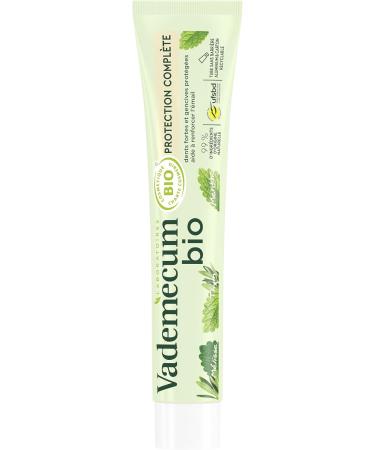 Vademecum - Organic Toothpaste - Complete Protection - Strong Teeth and Gums - Natural Extracts of Organic Green Tea - Mint - 75 ml Tube - Pack of 2 - Buy Online on GoSupps.com
