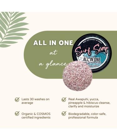 Surf Soap: Biodegradable Ocean & Reef Safe Shampoo, Conditioner & Body Wash Bar - Plastic Free & Vegan Hair and Skin Care for Beach, Boating, Camping & More - Buy Online on GoSupps.com