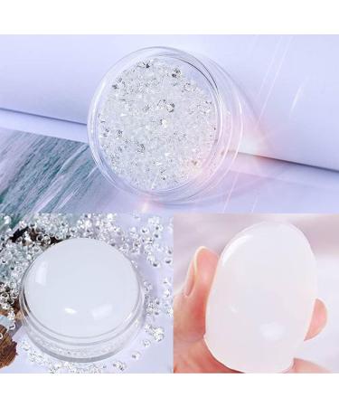 Buy Nail Stamp for French Nail Design - 4.2 cm Transparent Silicone Nail Art Stamper with Lid - DIY Manicure Tool for Perfect Nail Decor - Buy Online on GoSupps.com