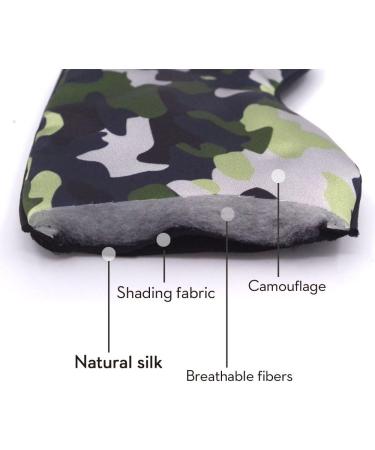 Kimkoo Silk Sleep Mask & Blindfold with Adjustable Straps - Camo Pattern - Men, Women, Kids - Buy Online on GoSupps.com