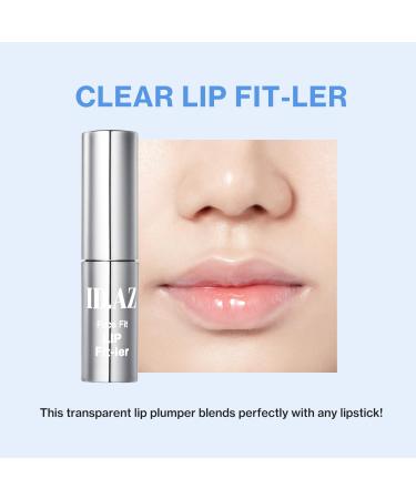 idplacosmetics ID.AZ Face Fit Lip Fit-Ler (Clear) 0.12 fl.oz (3.5 g) Hydrating High-Shine Lip Plumper Gloss with Maxi-Lip Peptide Glass-Like Finish Wear Alone or as Topper Korean Lip Gloss. - Buy Online on GoSupps.com