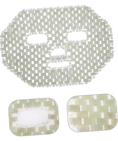 Beatifufu Jade Mask Sleep Mask Cooling Facial Sleeping Mask Soothing Mask Jade Facial Green Quartz Mask Facial Tools Sleeping Cooling Anti-Aging Facemask - Buy Online on GoSupps.com