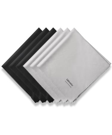 6PCS Large Eyeglass Cleaning Cloths 12 x12 inches Glasses Cleaner Individually Wrapped Premium Microfiber Cleaning Cloth for Glasses TV Laptop Screens and Lens Easier to Grip and Use