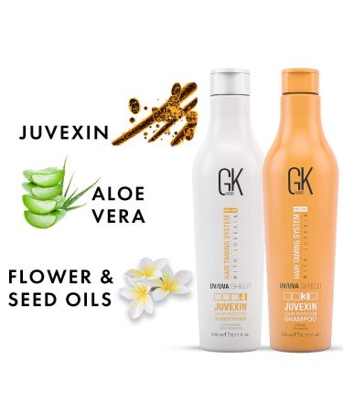 Buy GK Hair UV/UVA Color Protecting Shampoo & Conditioner Set - Argan Oil Combo for Sun Damage Protection & Dry Hair Recovery - 16.56 fl oz - Buy Online on GoSupps.com