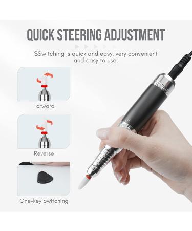 Saviland Professional 35000RPM Rechargeable Nail Drill Machine | Low-Noise Electric File for Acrylic Nails & Gel Polish Removal - Ceramic Bit Included | Perfect Gift for Women - Buy Online on GoSupps.com