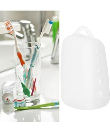 Silicone Toothbrush Head Cover | Electric Toothbrush Protective Cap for Home Travel & Camping - Translucent White - Buy Online on GoSupps.com