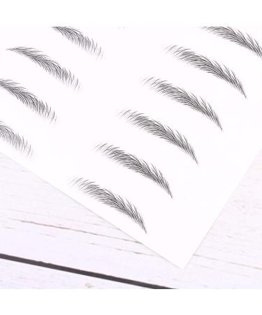 Solustrie 20 Pairs Waterproof Hair-Like Eyebrow Stickers for Men & Women | Durable Forehead Shaper Makeup | Synophridia Black - Buy Online on GoSupps.com
