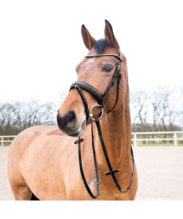 HORZE Lester Dressage Snaffle Bridle with Reins - Black Horse | Quality Equestrian Gear - Buy Online on GoSupps.com