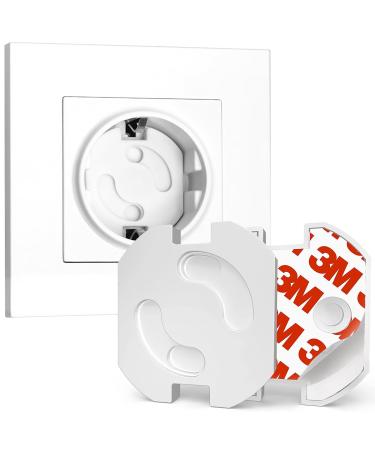 Soodyoow 20 pieces of socket protection socket protection baby child locking for sockets with rotary mechanics with full -surface self -adhesive 3M socket fuse for babies and children