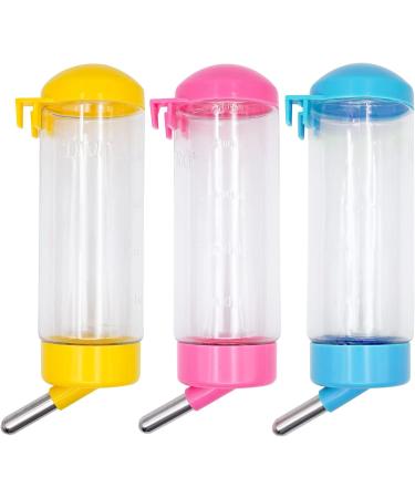 BREUAILY 3Pcs Animal Drinking Bottle 500ml Plastic Guinea Pig Water Bottle Non Drip Hanging Hamster Automatic Water Feeder for Rabbit Guinea Pig Gerbil Chinchillas (Random Color) - Buy Online on GoSupps.com