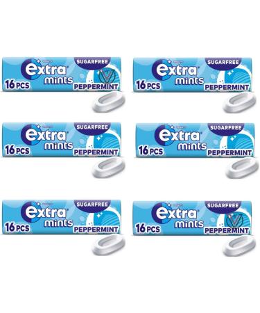 Extra Peppermint Sugarfree Mints - 16 Pieces (6 x 28g) - Buy Online on GoSupps.com