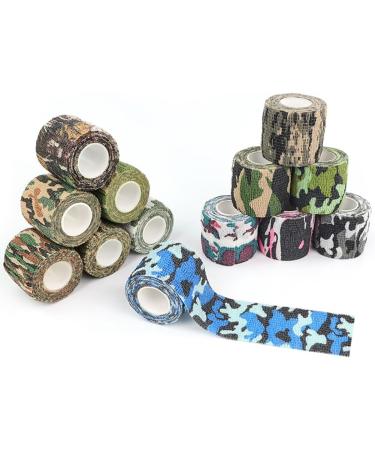 8 Rolls Self Adhesive Elastic Bandage Wrap - Camouflage Cohesive Sport Tape for First Aid & Injury Support - Buy Online on GoSupps.com