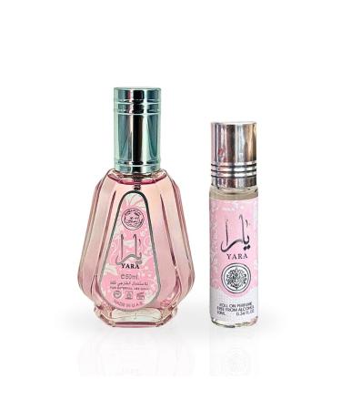 LATTAFA Yara EDP Spray 50 ML (1.7 OZ) & Yara Roll-On Perfume Oil CPO - 10ML (0.34 OZ) Experience the Floral Elegance. (MAJESTIC BUNDLE) - Buy Online on GoSupps.com