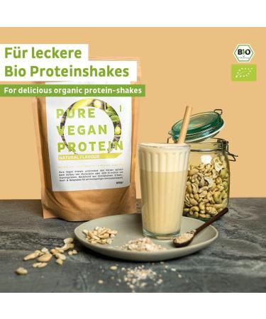 Vegan Protein Powder 600g - Soy-Free Bio-Neutral Low-Carb No Added Sweeteners - High Protein (3k) for Baking - Made in Germany - Buy Online on GoSupps.com
