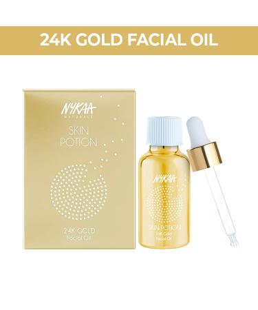 Buy Nykaa Naturals Skin Potion Facial Oil 24K Gold - Hydrating Fragrance-Free Collagen Booster for All Skin Types - 1.01 oz - Buy Online on GoSupps.com