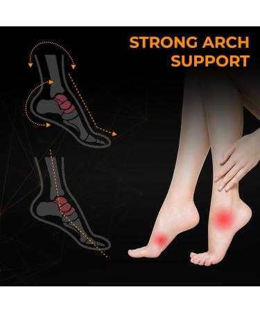 Happy Feet Arch Support Insoles - Shock Absorbing Orthotics for Plantar Fasciitis Relief | High Arch Anti-Fatigue Insoles for Men & Women - Trim to Fit - Buy Online on GoSupps.com