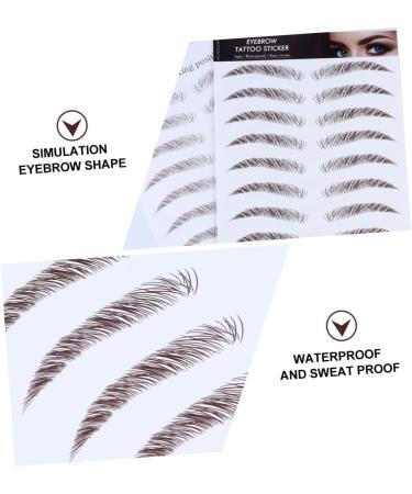 VINTORKY False Eyebrow 4pcs Eyebrow Stickers Water Proof Stickers Eyebrows Tattooed 6d Hair-like Eyebrows Stickers Shaper - Buy Online on GoSupps.com