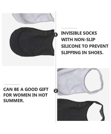 3 Pairs No Show Sling Back Bunion Socks - Padded Half Socks for Heels in Gray Black & Complexion | Shop Internationally - Buy Online on GoSupps.com