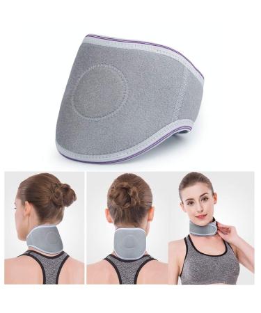 Neck Support Brace Self-Heating Warmth Hot Compress Neck Protection Magnet Physiotherapy Belt for Relieve Cervical Muscle Pain and Pressure in Spine