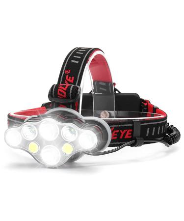 Victoper Rechargeable Headlamp 8 LED 18000 High Lumen Bright Head Lamp with Red Light Lightweight USB Head Light 8 Mode Waterproof Head Flashlight for Outdoor Running Hunting Hiking Camping Gear