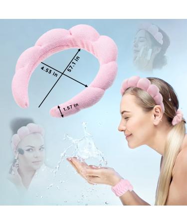 WINTACTICAL Set of 4 Women's Spa Headbands for Face Washing, Makeup Removal, Shower - Pink Hair Accessories - Buy Online on GoSupps.com