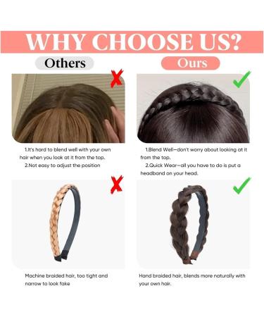 Fake Bangs Synthetic Headband Bangs Extension Fake Hair Blunt Fringe With Long Sides for Women Natural Flase Black Brown Blonde Bang Bangs Hair Clip Extensions(27B-613) - Buy Online on GoSupps.com