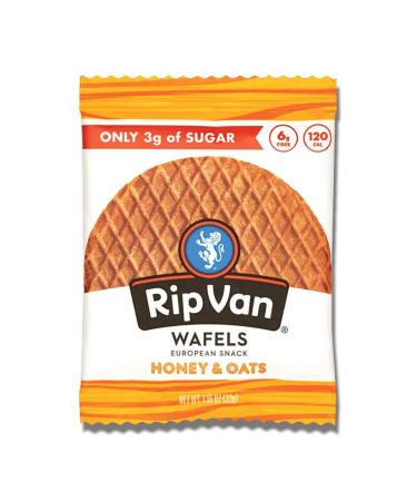 Rip Van Wafels Snack Wafels Honey and Oats Pack of 12 13.92 Ounce