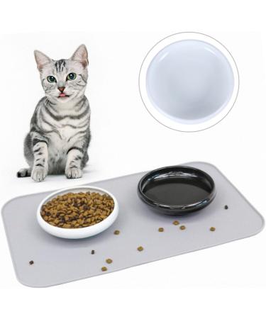 POPETPOP Cat Bowl Rabbit Water Bowl Puppy Feeder Cat Food Bowls Bunny Feeder Water Feeder Food Plate Non-Slip 15.5x4cm White - Buy Online on GoSupps.com