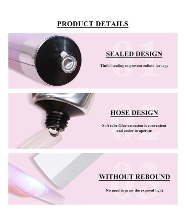 Gel adhesive set - Versatile nail bonding artistic polish beam | High-strength wear-resistant paste fast LED light setting for parties vacation styles - Buy Online on GoSupps.com