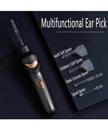 Tweddy Smart Ear Wax Remover Tweddy Smart Ear Wax Vacuum Tweddy Smart Earwax Remover Ear Wax Removal Tool Ear Cleaner Earwax Removal Kit with Light for Children Adult (Black) - Buy Online on GoSupps.com
