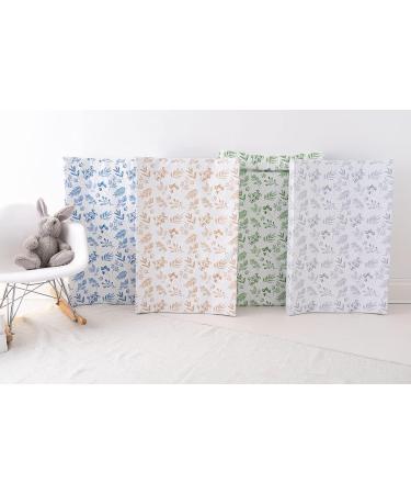 The Gilded Bird Wedge Baby Changing Mat w/Raised Sides Change Pad 69cm x 44cm Extra Thick Wipeable (Lovely Leaves Green) - Buy Online on GoSupps.com