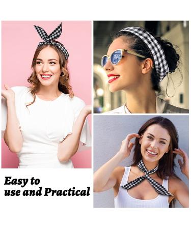 Wire Headbands for Women - Bow, Twist, Tie, Polka Dot, Plaid, Leopard, Floral, Rabbit Ears - Adjustable Size - Washable - 9 Patterns - Buy Online on GoSupps.com