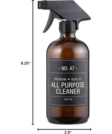 47th & Main Amber Glass Spray Bottle - 16-Ounce All Purpose Cleaner | Eco-Friendly Shipping Worldwide - Buy Online on GoSupps.com