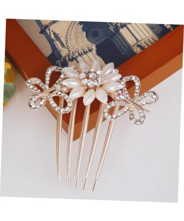 FRCOLOR Hairpins Hair Accessories Crystal Hair Charms Hair Accessory for Women Hair Jewels for Women Hair Gems for Women Wedding Hair Ornaments Hair Clip Over Flower Pearl Comb Bride - Buy Online on GoSupps.com