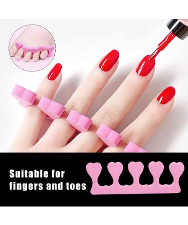 20 Pcs Pink Sponge Toe Separators for Nail Art Pedicure & Manicure - Men & Women Spacer Dividers for Gel Painting & Coating - Beauty Accessories - Buy Online on GoSupps.com