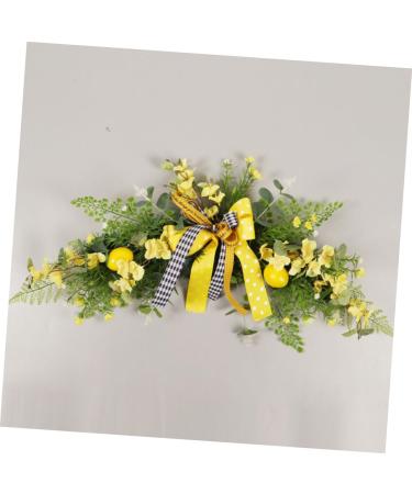 Alipis 2pcs Simulation Flower Door Hanging Garland Eucalyptus Plant Household Lemon Adorn Wall Hanging Yellowx2pcs 60x30cmx2pcs - Buy Online on GoSupps.com