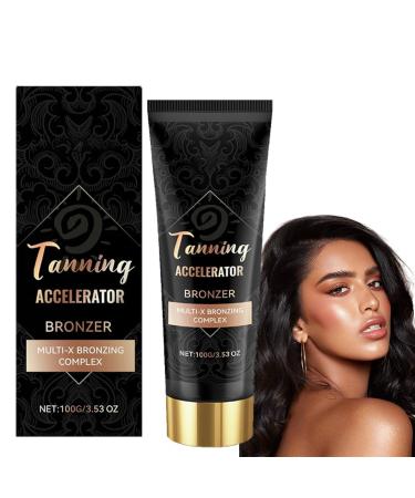 RisingSea Tec Sun tan accelerator sun cream 100 g dark brown color direct bronzer ideal for solarium and outdoor sun