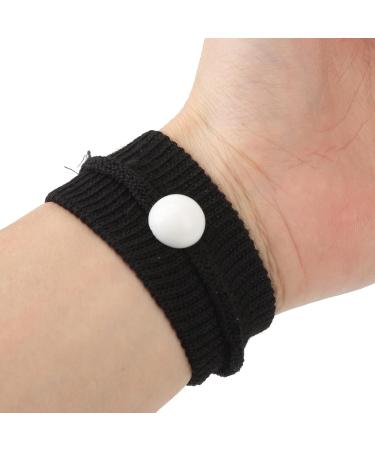Acupressure Bracelet - 2 Travel Sickness Bands for Nausea & Dizziness Relief | Black Nylon - Buy Online on GoSupps.com