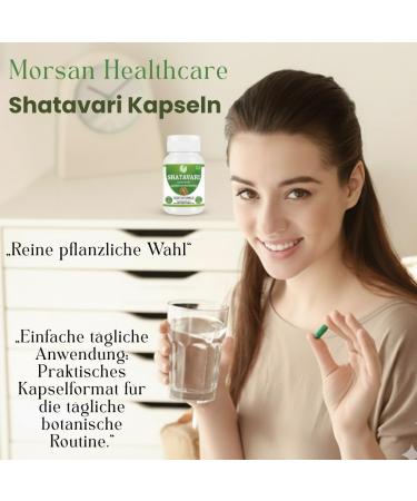  Morsan Healthcare Morsan Healthcare Shatavari (Asparagus racemosus) Capsules | Pack of 60 x 500 mg Vegetarian Capsules | Natural Food - Buy Online on GoSupps.com