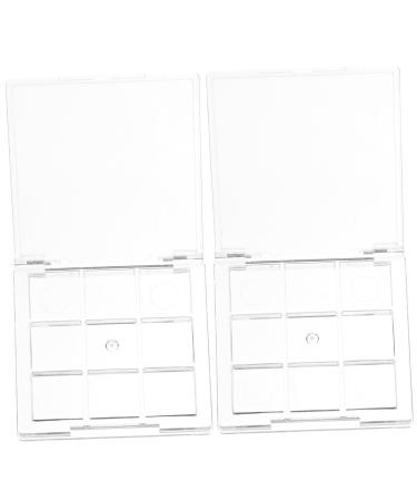 FOYTOKI 2pcs Blush for Cheeks Highlighter Sub Packing Took Eyeshadow Case Make up Travel Makeup Palette